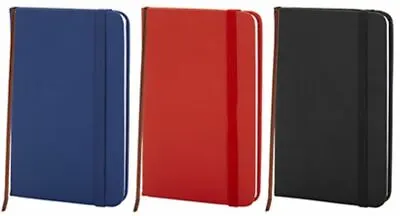 £2.99 • Buy 14 X 9 Cm A6 Lined Hardback Pocket NoteBook 160 Page Journal Notepad Black Blue 