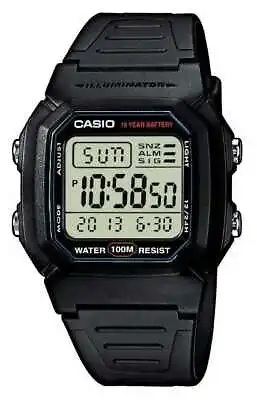 Casio Sports Gear Alarm Chronograph Digital W-800H-1AVES Watch • $115.50