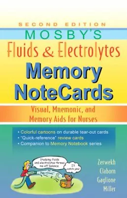 Mosby's Fluids And Electrolytes Memory NoteCards : Visual Mnemon • $8.06