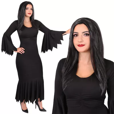 Ladies Gothic Family Vampire Costume Outfit Fancy Dress Halloween Witch Immortal • £10.99