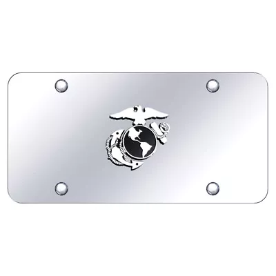U.S. Marine Corps Anchor Logo On Chrome License Plate • $66.95