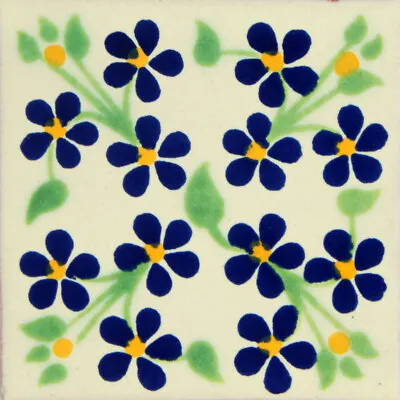 Mexican Tile Folk Art Handmade Talavera Backsplash Handpainted Mosaic # C064 • $1.79