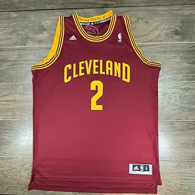 Adidas Cleveland Cavaliers Jersey Mens XL + 2” Red Yellow NBA #2 Kyrie Irving • $40