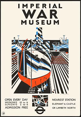 Imperial War Museum London Poster Vintage Railway Ship Advert Sign PRINT A3 A4 • £5.99