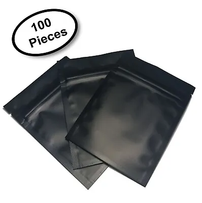 100 Premium 3x4  Matte Black Small Double-Sided Mylar Foil Zip Storage Bags  • $9.99