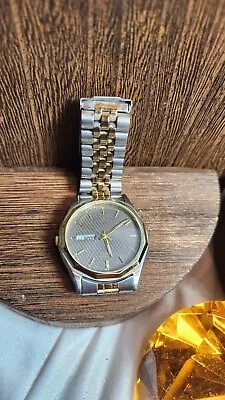 Vintage Citizen Quartz Men's Watch Adjustable Stainless & Gold Band Spanish Date • $32.75