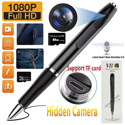 Portable HD 1080P Spy Pen Camera Mini Hidden Video Recorder Clip On Cam DV DVR • $34.10