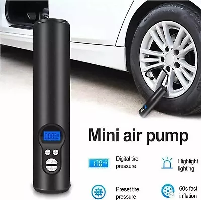 Mini Portable Electric Air Pump Compressor Tyre Inflator Car Bike Pump Digital • $60.99