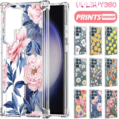 For Samsung S24 S23 S22 S21 FE Ultra Plus Clear Patterned Case Shockproof Cover • $9.99