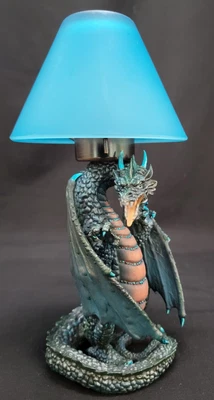 $15 • Buy Dragon Fairy Light Votive Vintage Westland Giftware Iridescent Blue Figure #5751