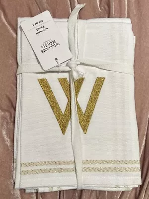 Williams Sonoma Monogram Towel Set Of Two-gold-“w”-new • $5.99