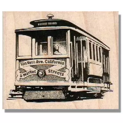 RUBBER STAMP Van Ness Streetcar San Francisco California Trolley Cable Car • $10.49