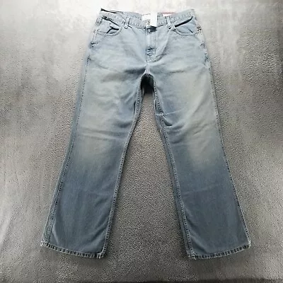 American Eagle Jeans Mens 34x32 Blue Low Rise Bootcut Light Wash Denim • $39.99