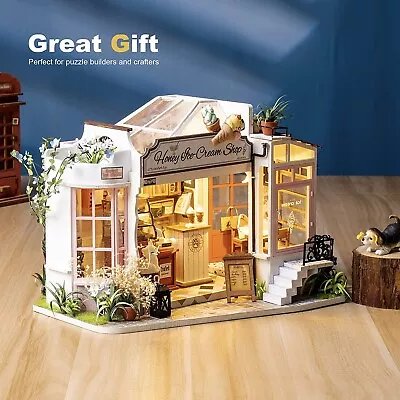 Rolife DIY Wooden Miniature Dollhouse Handmade Doll House Home Decorations • $32.99