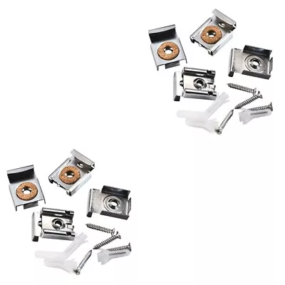 Mirror Mount Clips Set - 8pcs 4-6mm Thick Mirror - Easy Installation • £9.25