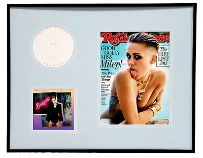 Miley Cyrus 16x20 Framed Can't Be Tamed CD & 2013 Rolling Stone Display • $79.99