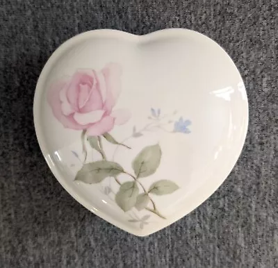 Mikasa Bone China April Rose Heart-Shaped Trinket Box/Candy Jar Made In Japan • $11.65