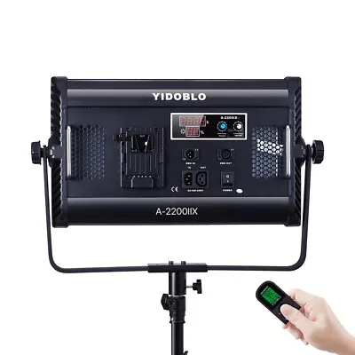 Yidoblo 70W A2200IIX Bicolor LED Panel/Remote Control/LCD Display Video Lighting • £143.99