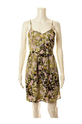 MADEWELL Multicolor Floral Sleeveless Silk Dress Sz 0 • $22