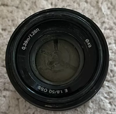 Sony E 50mm F/1.8 OSS Prime Lens SEL50F18 Faulty Spare Repair Untested • £0.99