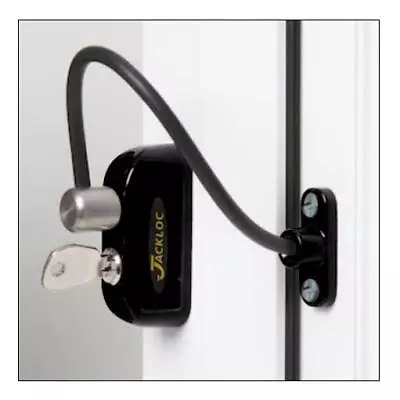 L30627 - JACKLOC Pro-5 Lockable Cable Window Lock - Black • £24.44