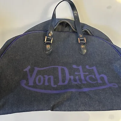 Vintage VON DUTCH Large Bowling Bag -Purple Denim Jean • $99.99