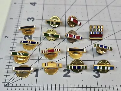 Vintage LOT OF 15 United States US Military Ribbon Bar Pins • $6.50