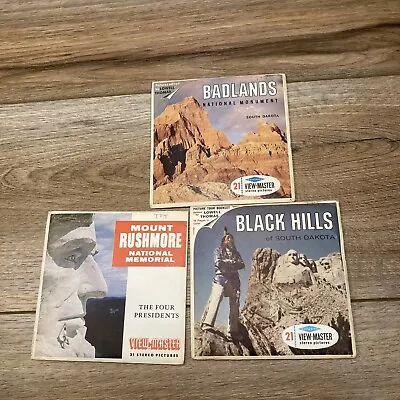 Vintage View-Master Mount Rushmore Badlands Black Hills Lot Of 9 Reels W/Book • $13.50