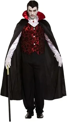 Deluxe Vampire Costume Adults Mens Halloween Halloween Fancy Dress UK • £18.99