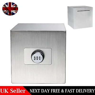 Password Stainless Steel Piggy Bank Money Safe Box Digital Cash Coin Jar For Kid • £31.99