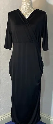 £7.90 • Buy Boohoo Maternity Size 14 Black Dress Work Smart Party