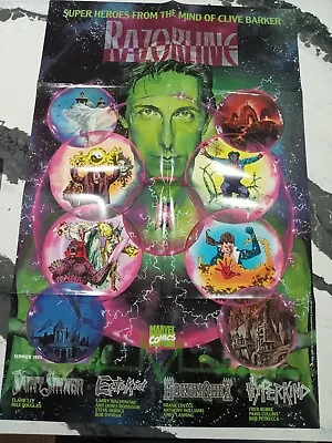 1993 Clive Barker RAZORLINE (Marvel) Promo Poster  34” X 22” Free Shipping! T271 • $14