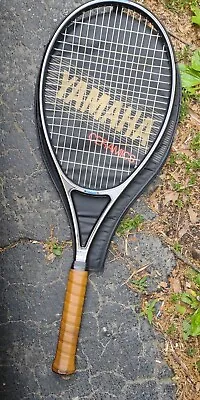 Vintage Yamaha Ceramics Series Silver 90 Tennis Racquet- Grip 4 ⅜ With Cover • $29.99