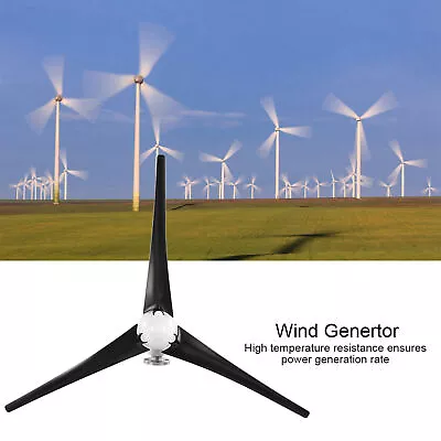 800W Black 12V Small Wind Generator Turbines Kit 3 Blades For Home Charging❤ • £248.58