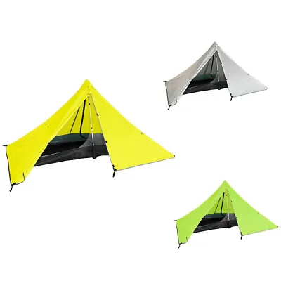 Light Weight Backpacking Pyramid Tent 1 Person Hiking Mountaineering Camping • $186.04