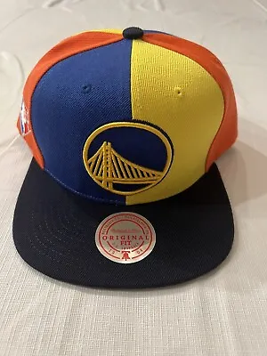 Mitchell & Ness Golden State Warriors GSW 75th Season Snapback Pinwheel Hat Cap • $24.95