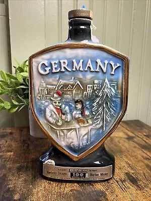 Jim Beam 1970 Germany East West Map Whiskey Decanter Bottle - Vintage • $19.79