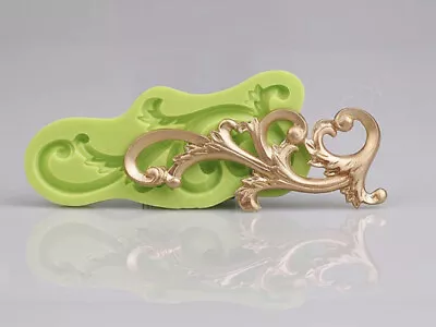 £3.99 • Buy Baroque Vintage Elegant Swirls Silicone Mould Cake Fondant Sugarcraft Topper