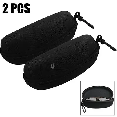 2-Pack Eye Glasses Case Box Sunglasses Protector Hard Zipper Belt Clip Portable • $7.64