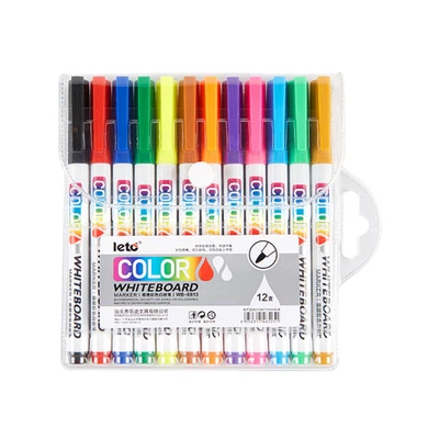£13.73 • Buy 12 Colors Magic Whiteboard Pen Erasable Colorful Thin Marker Pen For Office Scho