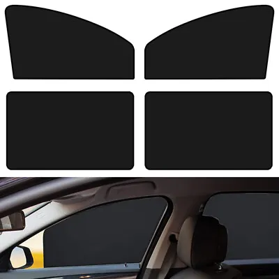 4Pcs Magnetic Car Sunshade UV Protector Front Rear Side Window Curtain Sun Shade • £13.58
