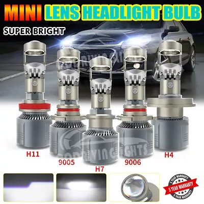 2X H4 H7 H11 9005 9006 Mini Bi-LED Lens Projector LED Headlight Bulbs Kit Hi/Lo • $52.32