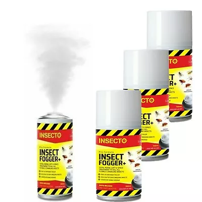 Cluster Fly Killer Insect Fogger Bombs (150ml) - Pack Of 3 For Larger Coverage • £33.69