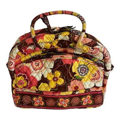 Vera Bradley Buttercup Metropolitan Laptop Travel Bag Yellow Pink Floral • $18.20