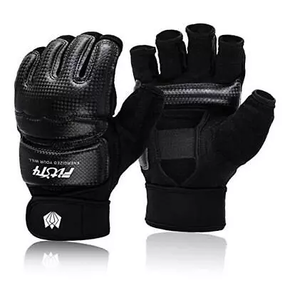 FitsT4 Half Mitts MMA UFC Training Boxing Punch Bag Martial Arts Large Black • $31.03