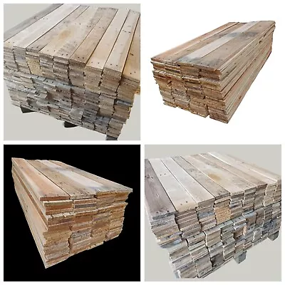 1m²-Reclaimed Pallet Wood FREE P&P - Wall Cladding Recycled Timber Planks Boards • £15.99