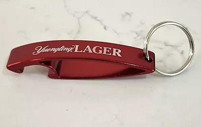 YUENGLING LAGER Beer Bottle Opener Maroon Red Key Ring Holder KeyChain Promo NOS • $3.95