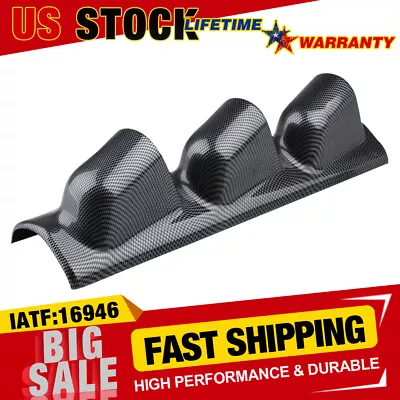 52mm 2 1/16  Car A-Pillar Pod Mount Universal Triple Gauge Holder Cup Black • $18.59