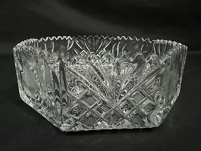 Vintage Irena 24 Percent Lead Cut Crystal Heavy Fruit Salad Serving Bowl • $29.40