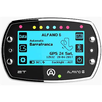 Alfano 6 2T GPS Kart Lap Timer/Dash 2 Temp Inputs - Inc RPM M10 WT Sensor • $1058.75